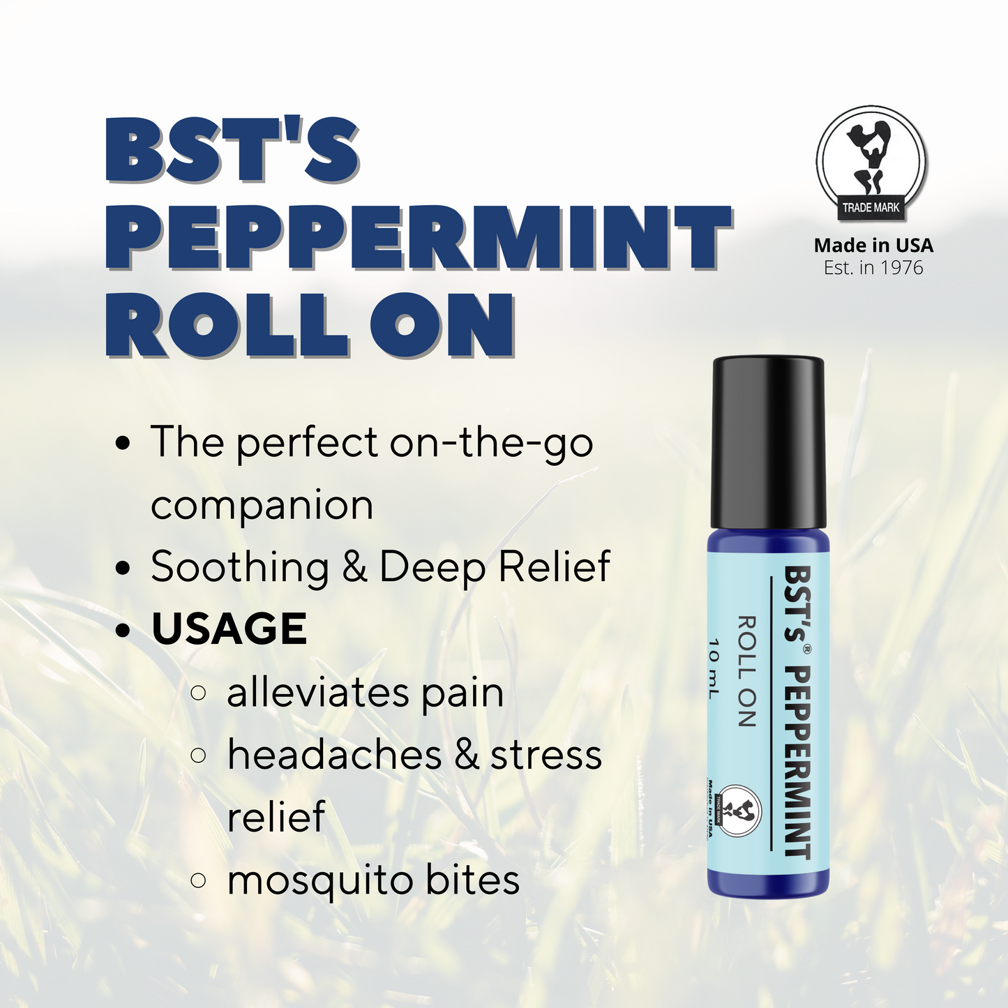 BST's Peppermint Oil Roller Bottle